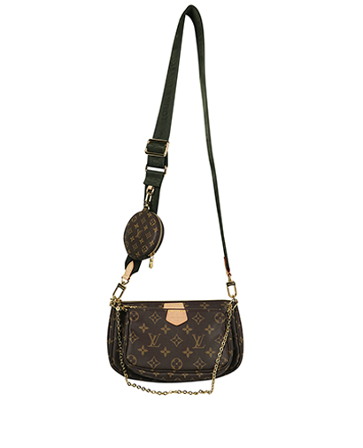 Multi Pochette Accessoires, £1,850, Handbags, Brown/Green, Coated Canvas, Front view